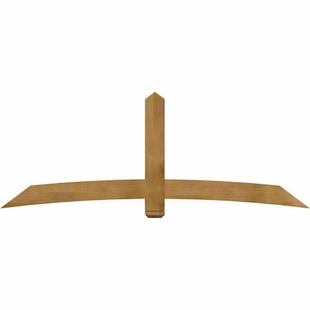 Ekena Millwork Bellingham Rough Sawn Timber Gable Bracket, Western Red Cedar, 96"W x 36"H x 4"D x 6"F, 9/12 Pitch GBW096X36X0406BEL00RWR